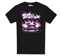 Fast & Furious and Furious X Fast Flames Unisex T Shirt, Black, Noir, XXL Mixte