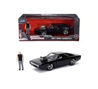 Jada Toys Voiture die-cast 1:24 Fast & Furious - 1970 Dodge Charger figurine Dominic Toretto, noir