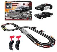 Fast & Furious Ultimate Speed Electric Racetrack Slot Car Set, 2X 1:43 Replica Cars, Eight Figure Track 4.4M / 14.5FT Racetrack Race Set for Kids, Ages 3+