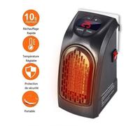 Fast Heater - portable et puissant mini Chauffage Avec Technologie Thermo en céramique pour la prise 400 Watts (Noir)