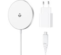 Fast Induction Charger Compatible With Mag-Safe With 20w Usb-C Type Current Adapter,Magnetic Wireless Charger For Iphone 17/16/15/14/13/12 Series And