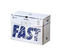 FAST Lot de 25 Boîtes archive 250 x 330 mm Dos de 150 mm Blanc - Bleu