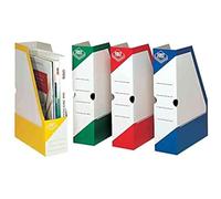 FAST Lot de 25 Porte-Revues 33x25cm Dos 8cm Couverture Carton Ondulé Bleu
