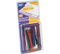 Fast Lot De 5 Packs 12 Relieurs Universels En Plastique Semi-Rigide 10 Cm Violet/Rouge/Noir/Bleu