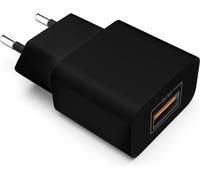 Fast Mains Charger ¿ Quick Charge 1 Usb Port 18 Watt ¿ Universal Eu Wall Plug For E.G. Apple, Samsung, Htc, Lg, Sony ¿ Black