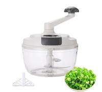 Fast Manual Vegetable Wolf - Réglages à la main avec manivelle | Poignée pliante, rangement et compact dans le placard de cuisine, lames en acier inoxydable pour un hachage efficace et fin avec