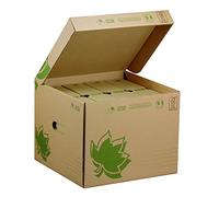 Fast Nature Line Caisse à Document en Carton 4 Boîtes Archives Dos 8cm Ecru, L35 x P35 x H28 cm