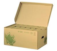 Fast Nature Line Caisse a Documents en Carton 52 x 35 x 26 cm + 6 Boites Archives Dos 80cm Ecru