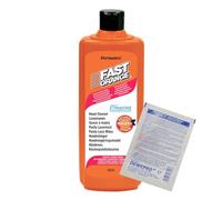 Fast Orange Pâte lavante pour les mains Flacon de 440 ml - Nettoyage efficace avec ingrédients nourrissants + 1 flacon de DEWEPRO SingleScrubs