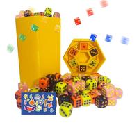 Fast Paced Dice Game, Multiplayer Desk Toy, 1.97x1.97x3.94 inches Strategic Interactive Challenge, Compact Travel Friendly Design, Easy Setup Gameplay, Perfect for Parties, Camping, Classroom Fun