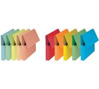 FAST Pack de 10 Pochettes document VIP pour A4 carton 240g Cap. 30mm Assortis