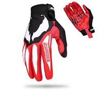 Fast passion Gants de moto squelette pour homme et femme, gant de cyclisme respirant pour VTT, motocross (1 noir et rouge, taille XL)