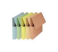 Oxford Chemises à poche carte Kraft 24 x 32 cm couleurs assorties pastel – Lot de 50