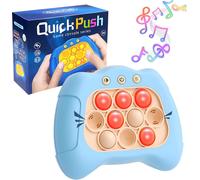 Fast Push Game Pop Fidget Toys, Bubble Pop Game, Electronic Fidget Pop Quick Push It Light Up Games, Sensory Pocket Games For Kids 8-12, Birthday Gifts For Toddlers, Kids And Teens (Light Blue)
