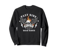 Fast Ride Road Rider Born to Be Free Eagle Biker Sweatshirt