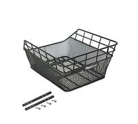 FAST RIDER Panier de Vélo Arrière et Avant, Panier Vélo 25L, Résistant à l'eau, Montage Fecile, Bike Basket, Métal Noir