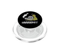 Fast Snail Vroom Car Racer Lover Citation drôle Drift Racing PopSockets PopGrip pour MagSafe