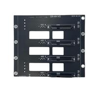 Fast Speed 5.1 Fond de panier 4 ports en métal avec double entrée d'énergie et condensateurs électrolytiques LED Mesure arrière de disque dur