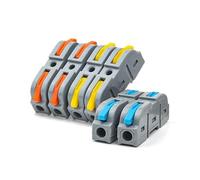 Fast Splicing Multiplex Push-in Electrical Set Lever Wire Connectors Compact Wiring Terminal Block For Junction Box NWPNLXEA(Box 100PCS 221T)