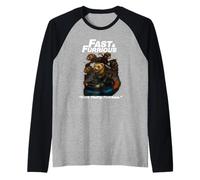 Fast & the Furrious Ferret Racing Parodie pour les amoureux des animaux Manche Raglan