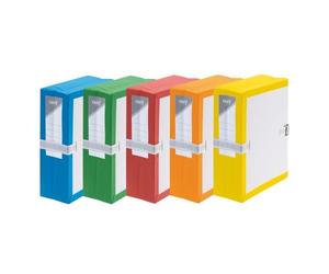 Fast Treillet Boîte de 25 pochettes extensibles en carton 10 cm PVC Couleurs assorties