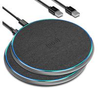 Fast Wireless Charger, 15w Max Induction Charger Compatible With Iphone 14/13/Pro Max/Pro/Max/Plus/Mini/Xs/Xr, Samsung Galaxy S23/S22/S21/S20/S10, Airpods, Galaxy Buds, Huawei, Xiaomi, 2 Pack