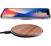 Fast Wireless Charger 15w Pd Qi Natural Wood Compatible Iphone 15 14 13 Samsung Galaxy S24 S23 Airpods Stylish Design Home Office Charging Base Universal Induction Station Mobile Phones
