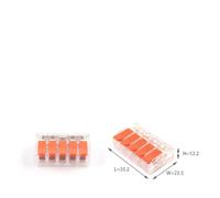 Fast Wiring Connector Compact Wire Connector Plug-in Wire Terminal block Home Connector 6.0mm2 NWPNLXEA(615T,10PCS)