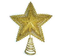 FAST WORLD SHOPPING ® Bout de Noël en forme d'étoile brillante, décoration de Noël, décorations pour célébrations en forme d'étoile avec paillettes (or)