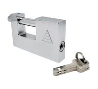 FAST WORLD SHOPPING - Cadenas blindé anti-effraction 75 mm en acier avec 3 clés - Cadenas haute sécurité pour moto, portail, amortisseur et garage - Cadenas blindées avec manille 10 mm