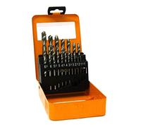 FAST WORLD SHOPPING ® Lot de 19 forets pour perceuse HSS hélicoidali mesure de 1 mm à 10 mm pointe pour percer bois et métaux avec coffret