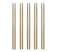 FAST WORLD SHOPPING Lot de 5 paires de baguettes à sushi en bois de hêtre, antidérapantes, lites et naturelles, idéales pour la cuisine, les restaurants et le service japonais