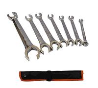 FAST WORLD SHOPPING ® Lot de 7 clés hexagonales tête ouverte raccords de frein tuyaux hydrauliques avec classeur
