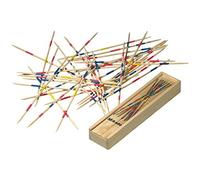 FAST WORLD SHOPPING ® Mikado Spiel - Jeu de Société Shanghai en Bois - Stecchini - Jeu de Groupe - Précision et Habileté