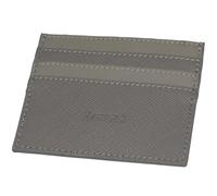 FAST WORLD SHOPPING Porte-cartes de crédit et porte-documents en cuir véritable gris, porte cartes homme et femme, élégant et de poche pour une touche de classe, avec 7 poches, accessoire de qualité