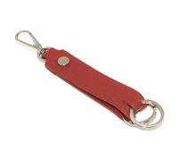 FAST WORLD SHOPPING ® Porte-clés unisexe en cuir véritable, avec mousqueton et anneaux blisé, fabriqué en Italie, accessoires sans nickel, traitement galvanisé, idée cadeau., rouge, Taille Unique