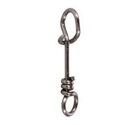 Fastach Clips, Clip De Pêche Snaps Rapides en Acier Inoxydable De Pêche en Acier Inoxydable De Pêche Rolling Barrel Swivel Snap Swirl Connecteur De Pêche Leurres Leaders Accessoires 50Pcs(1#)