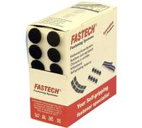 FASTECH® B20-COIN999905 Pastilles rondes auto-agrippantes hotmelt à coller partie velours et partie agrippante (Ø) 20 mm noir 460