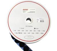 FASTECH® Pastille ronde auto-agrippante hotmelt à coller partie velours (Ø) 25 mm noir 5 m