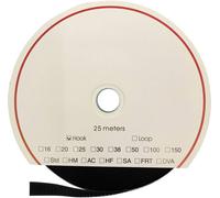 FASTECH® T0103099990225 Bande auto-agrippante acrylate à coller partie crochets (L x l) 25000 mm x 30 mm noir 25 m