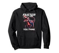 Faster Than You Think Velociraptor Humour Graphic Sweat à Capuche