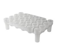 FASTFERMENT FastRack FRBB-24 Égouttoir pour Bouteilles de bière, Plastique PEHD de qualité Alimentaire sans BPA, Blanc
