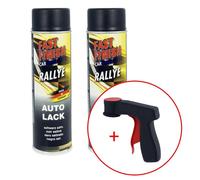 FastFinish Fast Finish Laque Rallye noire satinée 2x 500 ml. + 1 poignée d'aérosol