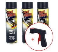 FastFinish Fast Finish Laque Rallye noire satinée 3x 500 ml. + 1 poignée d'aérosol