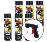 FastFinish Fast Finish Laque Rallye noire satinée 6x 500 ml. + 1 poignée d'aérosol