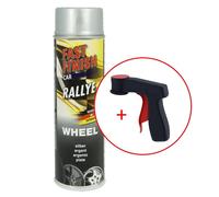 FastFinish Fast Finish vernis pour jantes Rallye argenté 500 ml. + 1 poignée d'aérosol