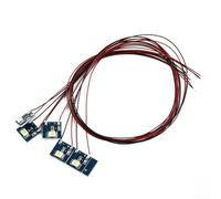 Fastigeaty Lot de 5 lampes LED 12 V pour modélisme ferroviaire, éclairage intérieur avec 3528 pré-câblés pour LED SMD en blanc chaud ou blanc froid (lumière froide)