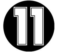 FASTLATE 2Pcs Funny Vinyl Decal Various Sizes Racing Number 11 Car Sticker Waterproof Auto Decors on Truck Bumper Rear Window 20x20 Cm Car Stickers