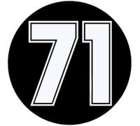 FASTLATE 3 PS Various Sizes Vinyl Decal Figure Number 71 Car Sticker Waterproof Auto Decors on for Bumper Rear Window 20x20 Cm Car Decal Decoration Sticker Car Stickers