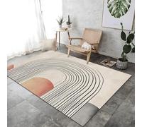 FASTLATE Arch Lignes Risque À Thème pour Salon Mat De Sol Léger Doux Grand Tapis Imprimé, Courte Zone Lavable À Tas De Tas pour Chambre À Manger Non Glissante Tapis sans Effacement,
